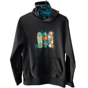 Nike rare big kids black therma-fit skate hoodie